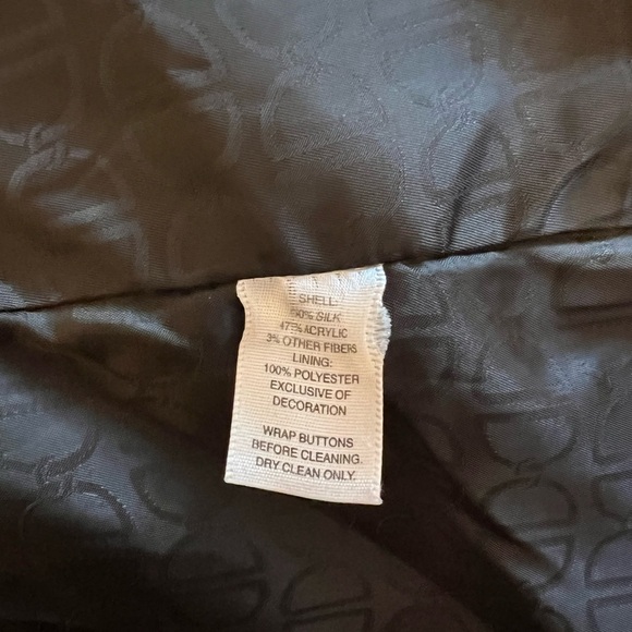 Black & White Tweed Silver Buttons Blazer Jacket Size 10 - Picture 5 of 9